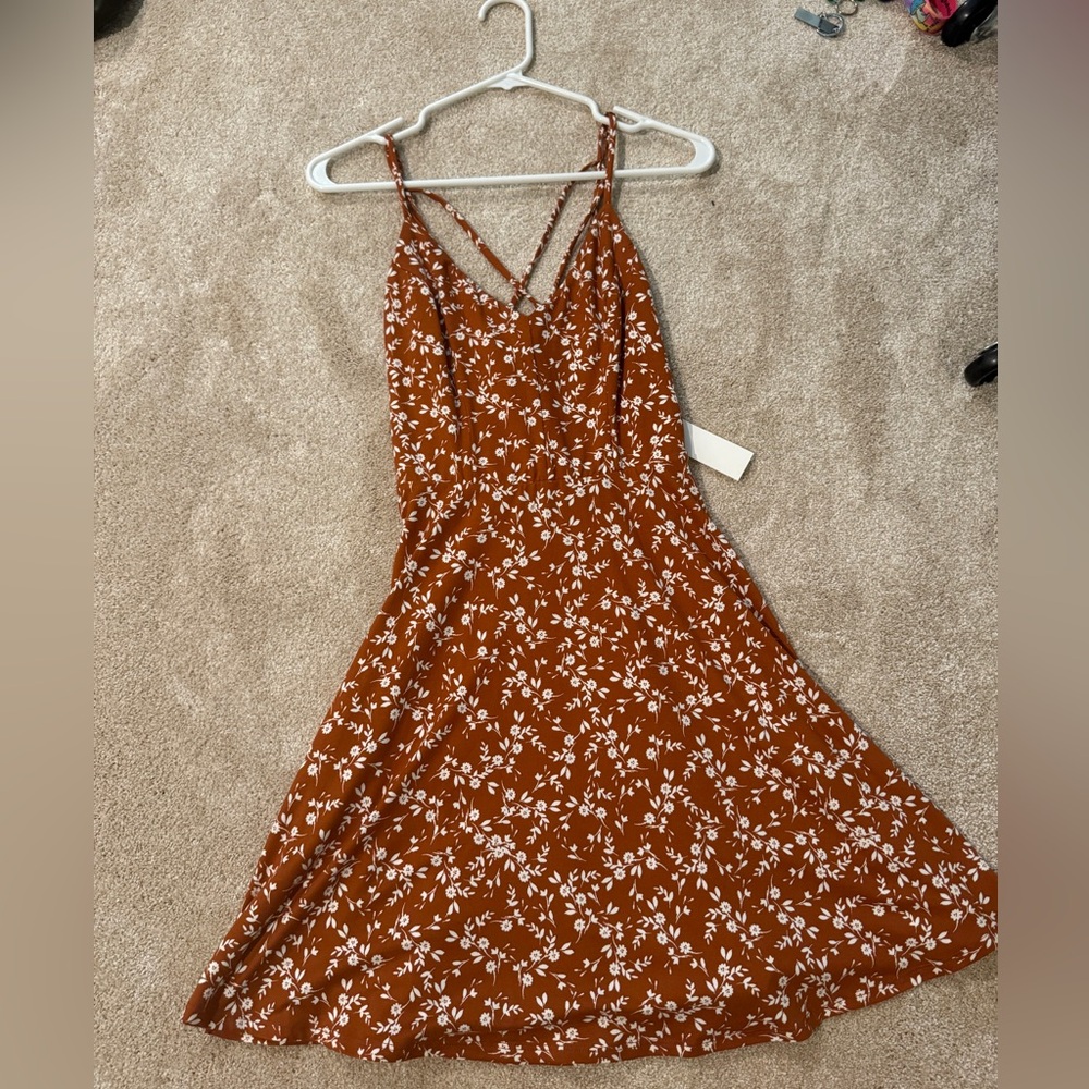 Nine Britton Orange/ Brown Dress